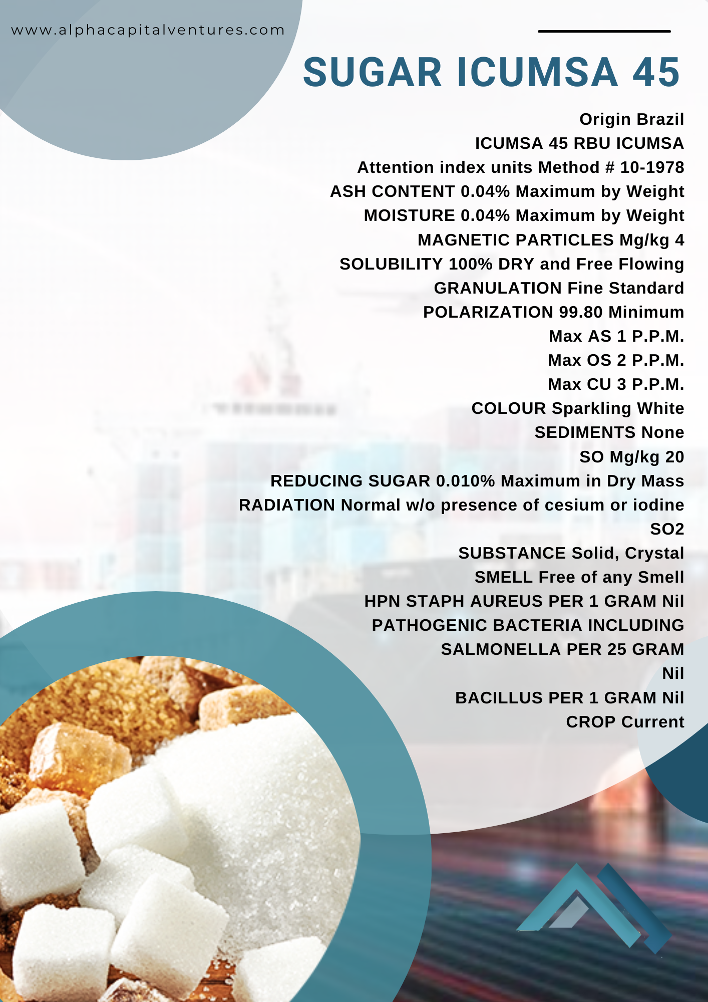 Sugar ICUMSA 45